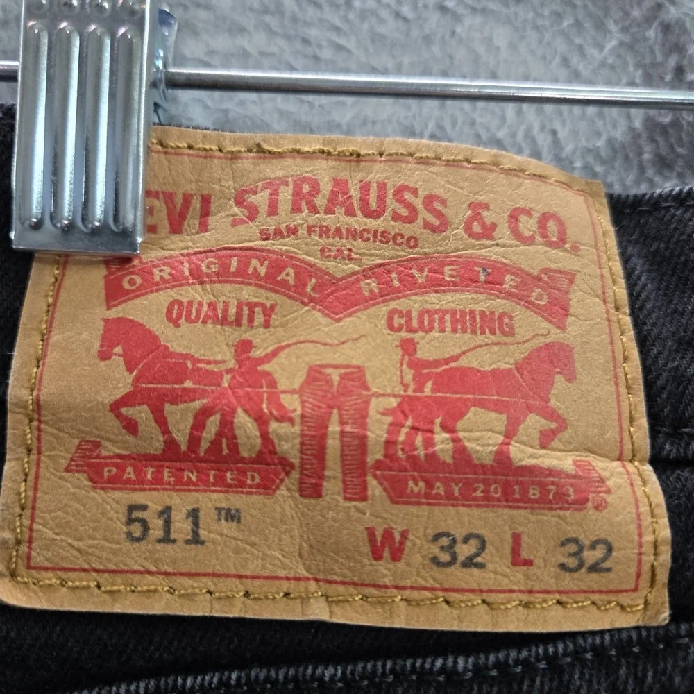 Levi's 511‎ Men Jeans 32X32 Black Denim Slim 30